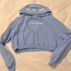 Call her daddy cropped hoodie